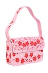 Shop_Nazaakat By Samara Singh_Pink Beads Embroidered Floral Sling Bag 