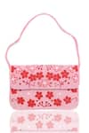 Nazaakat By Samara Singh_Pink Beads Embroidered Floral Sling Bag _Online