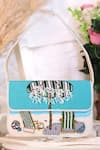 Buy_Nazaakat By Samara Singh_Blue Beads Beach Scene Shoulder Bag _at_Aza_Fashions