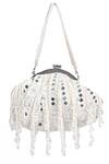 Nazaakat By Samara Singh White Beads, Mirrors, Pearls, Tassels And Embellished Batua Bag Online at Aza Fashions Nazaakat By Samara Singh_White Beads, Mirrors, Pearls, Tassels And Embellished Batua Bag _Online_at_Aza_Fashions