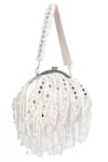 Nazaakat By Samara Singh White Beads, Mirrors, Pearls, Tassels And Embellished Batua Bag at Aza Fashions Nazaakat By Samara Singh_White Beads, Mirrors, Pearls, Tassels And Embellished Batua Bag _at_Aza_Fashions