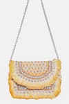 Nazaakat By Samara Singh Yellow Beads, Stones, Fringe Embellished Boho Bag With Chain Strap Online at Aza Fashions Nazaakat By Samara Singh_Yellow Beads, Stones, Fringe Embellished Boho Bag With Chain Strap _Online_at_Aza_Fashions