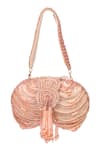 Nazaakat By Samara Singh Pink Beads, Pearls, Crystals Beaded Wave And Tassel Embellished Clutch Online at Aza Fashions Nazaakat By Samara Singh_Pink Beads, Pearls, Crystals Beaded Wave And Tassel Embellished Clutch _Online_at_Aza_Fashions