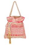 Shop_Nazaakat By Samara Singh_Pink Sequins, Embroidery, Beads Potli Bag With Handle _at_Aza_Fashions