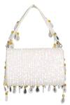 Nazaakat By Samara Singh White Sequins, Beads, Mirrors Beaded And Embellished Flap Bag Online at Aza Fashions Nazaakat By Samara Singh_White Sequins, Beads, Mirrors Beaded And Embellished Flap Bag _Online_at_Aza_Fashions