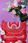 Buy Nazaakat By Samara Singh Red Beads, Fringe, Metallic Thread Beaded Embroidered Boho Bag at Aza Fashions Buy_Nazaakat By Samara Singh_Red Beads, Fringe, Metallic Thread Beaded Embroidered Boho Bag _at_Aza_Fashions