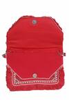 Nazaakat By Samara Singh Red Beads, Fringe, Metallic Thread Beaded Embroidered Boho Bag at Aza Fashions Nazaakat By Samara Singh_Red Beads, Fringe, Metallic Thread Beaded Embroidered Boho Bag _at_Aza_Fashions