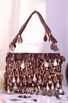 Buy Nazaakat By Samara Singh Wine Beads, Sequins, Mirrors And Embellished Flap Bag at Aza Fashions Buy_Nazaakat By Samara Singh_Wine Beads, Sequins, Mirrors And Embellished Flap Bag _at_Aza_Fashions