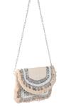 Shop Nazaakat By Samara Singh White Beads, Stones, Tassels Coin And Embellished Fringe Boho Bag Online at Aza Fashions Shop_Nazaakat By Samara Singh_White Beads, Stones, Tassels Coin And Embellished Fringe Boho Bag _Online_at_Aza_Fashions