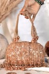 Buy_Nazaakat By Samara Singh_Beige Sequins, Beads, Pearls And Embellished Potli Bag _at_Aza_Fashions