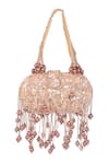 Nazaakat By Samara Singh_Beige Sequins, Beads, Pearls And Embellished Potli Bag _Online_at_Aza_Fashions