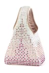 Etcetera_Pink Crystals Paris Petite Aurora Studded Bag _Online_at_Aza_Fashions