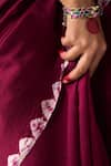 Shop_Five Point Five_Wine Silk Poonam Soft Saree With Running Blouse _Online_at_Aza_Fashions