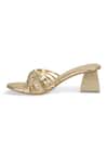 SCHON ZAPATO Gold Quirky Embellished Heels Online at Aza Fashions SCHON ZAPATO_Gold Quirky Embellished Heels _Online_at_Aza_Fashions