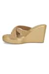 SCHON ZAPATO_Gold Embroidery, Beads Wedges _Online_at_Aza_Fashions
