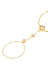 Buy_Isharya_Gold Plated Crystals, Stones Amritas Pocaris Hand Harness _Online_at_Aza_Fashions