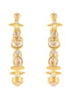 Shop Isharya Gold Plated Crystals, Stones White Gem Drop Hoops at Aza Fashions Shop_Isharya_Gold Plated Crystals, Stones White Gem Drop Hoops _at_Aza_Fashions