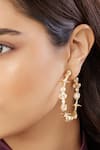 Buy Isharya Gold Plated Crystals, Stones White Gem Drop Hoops at Aza Fashions Buy_Isharya_Gold Plated Crystals, Stones White Gem Drop Hoops _at_Aza_Fashions