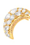 Buy_Isharya_Gold Plated Crystals, Stones Lune Stud Earrings _Online_at_Aza_Fashions