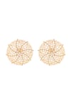Shop Isharya Gold Plated Pearls, Crystals, Rhinestones Galaxis Stud Earrings at Aza Fashions Shop_Isharya_Gold Plated Pearls, Crystals, Rhinestones Galaxis Stud Earrings _at_Aza_Fashions