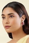 Buy_Isharya_Red Crystals, Stones Ruby Twilight Stud Earrings _at_Aza_Fashions