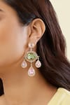 Shop_Isharya_Multi Color Crystals, Stones Ishas Embellished Danglers _Online_at_Aza_Fashions