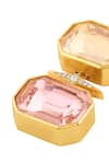 Buy_Isharya_Gold Plated Crystals, Stones Pink Limoncello Drop Earrings _Online_at_Aza_Fashions