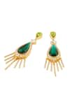 Isharya_Green Crystals, Stones Meekashis Magic Drop Danglers _Online_at_Aza_Fashions
