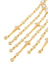 Buy_Isharya_Gold Plated Crystals, Stones Dhatris Curtain Of Passion Earrings _Online_at_Aza_Fashions
