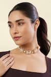 Buy_Isharya_Gold Plated Orbitra Choker Necklace _at_Aza_Fashions