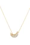 Buy_Isharya_Gold Plated Lune Pendant Necklace _Online_at_Aza_Fashions