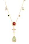Buy_Isharya_Multi Color Arctura Y Pendant Necklace _Online_at_Aza_Fashions