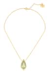 Shop_Isharya_Green Caelum Pendant Necklace _at_Aza_Fashions