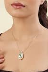 Buy_Isharya_Green Caelum Pendant Necklace _at_Aza_Fashions