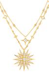 Buy_Isharya_Gold Plated Starfall Layered Pendant Necklace _Online_at_Aza_Fashions