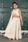 Buy_Shruti Jalan_Off White Georgette, Net Sequins, Embroidery, Mirrors Lehenga Set _at_Aza_Fashions