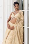 Buy House Of Armuse Yellow Tissue, Organza Embroidery, Beads, Chains, Metallic Ivory Lehenga Set Online at Aza Fashions Buy_House Of Armuse_Yellow Tissue, Organza Embroidery, Beads, Chains, Metallic Ivory Lehenga Set _Online_at_Aza_Fashions
