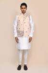 Arihant Rai Sinha_Peach Embroidery Nehru Jacket _Online_at_Aza_Fashions