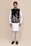 Arihant Rai Sinha_Black Embroidery Nehru Jacket _Online_at_Aza_Fashions