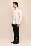 Shop_Aryavir Malhotra_Beige Cotton Embroidery Light Hand Work Shirt _Online_at_Aza_Fashions