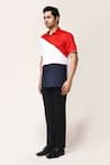 Shop_Aryavir Malhotra_Red Cotton Multicolour Plain Shirt _Online_at_Aza_Fashions
