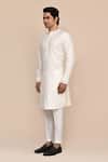 Arihant Rai Sinha_Cream Cotton Embroidery Cutdana Work Kurta And Pant Set _at_Aza_Fashions