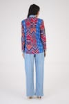 Betrue_Blue Tencel, Denim Embroidery Effortless Luxury Pant _Online_at_Aza_Fashions