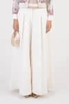 Shop_Betrue_White Handloom Cotton Handcrafted Structured Pant _Online_at_Aza_Fashions