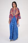Buy_Betrue_Multi Color , Handloom Embroidery Abstract Pattern Cape Skirt Set _Online_at_Aza_Fashions