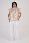 Buy_Betrue_White Silk Wave Palazzo _at_Aza_Fashions