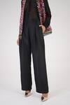 Shop_Betrue_Black Silk Opulent Pleated Pant _Online_at_Aza_Fashions