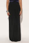 Buy_Linetribe__Black Lycra Sequins, Embroidery One Shoulder Orivyn Draped Gown 