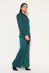 Linetribe__Emerald Green Crepe Beads Solira Embellished Blazer With Pant _Online_at_Aza_Fashions