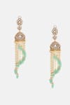 Shop_Ruby Raang_Multi Color Pearls, Stones, Beads Diamond And Jhumka Earrings _Online_at_Aza_Fashions